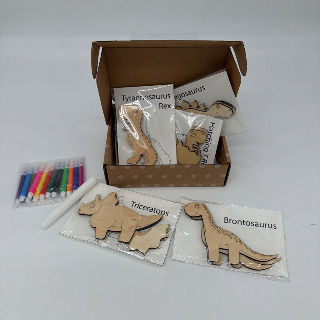 Color Your Own Kit - Dinos - w/ Markers