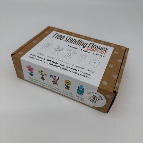 Color Your Own Kit - Flower Garden - w/ Paint