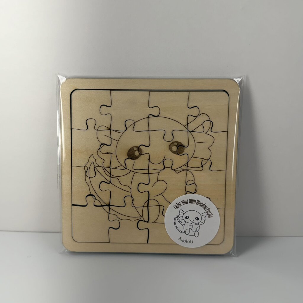 Color Your Own Puzzle - Axolotl