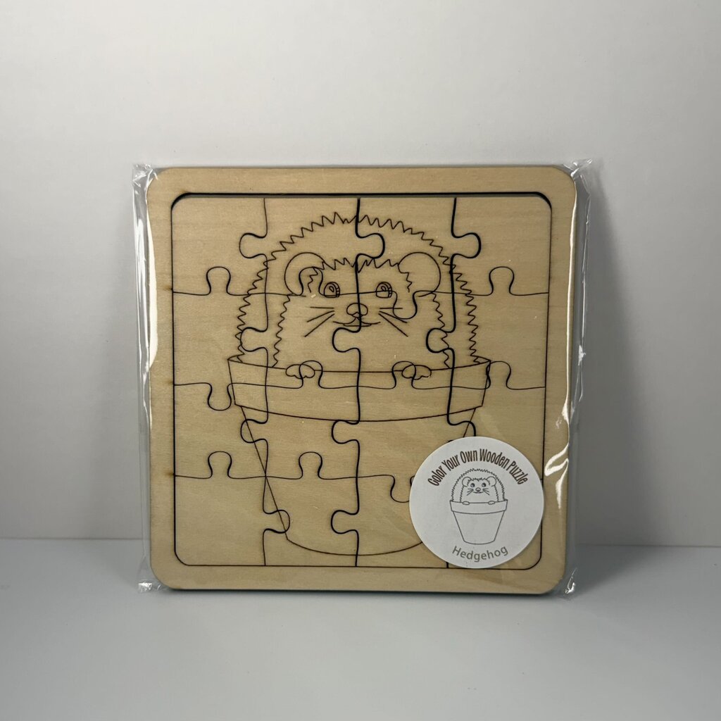 Color Your Own Puzzle - Hedgehog