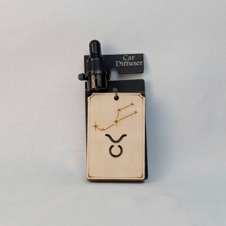 Zodiac Car Diffuser - Taurus natural wood