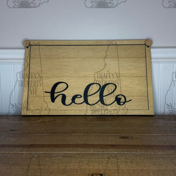 Hello Interchangeable Banner Sign