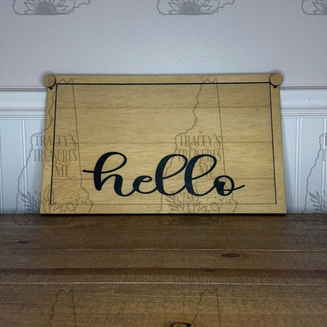 Hello Interchangeable Banner Sign