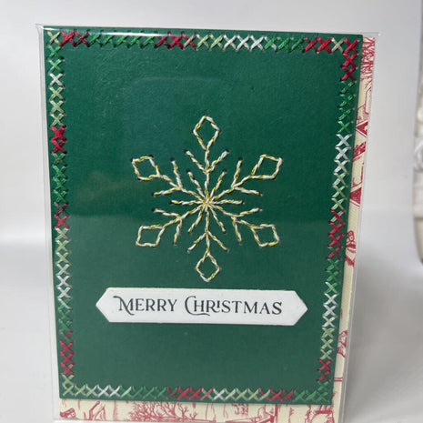 Stitched snowflake card