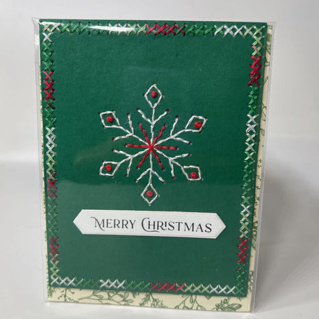 Stitched snowflake card