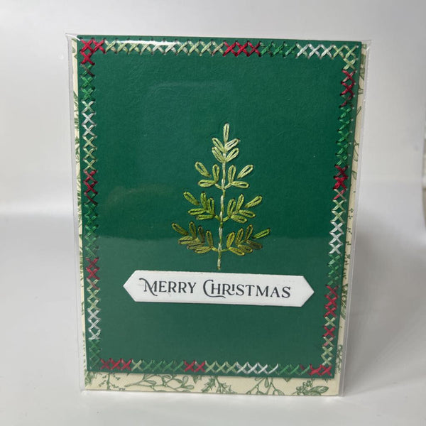 Stitched tree card