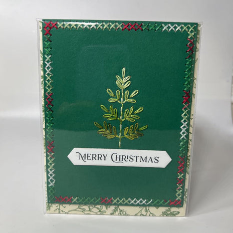 Stitched tree card