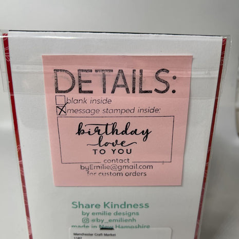 70th stitched card