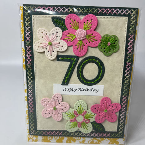 70th stitched card