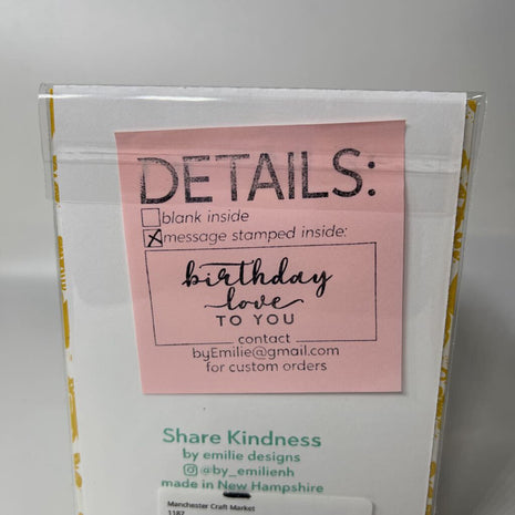 70th stitched card