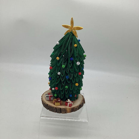 Christmas Tree with presents on a wooden floor