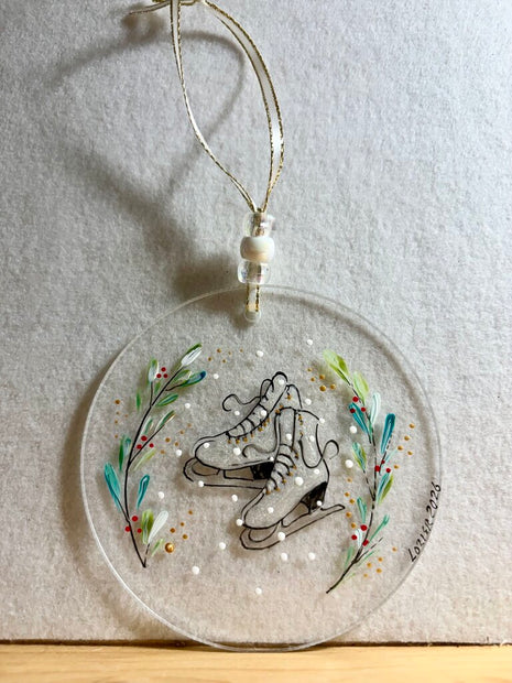 Ice skates acrylic disc
