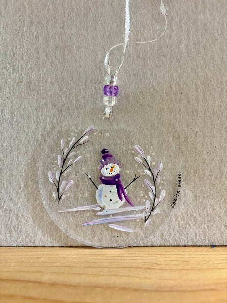 Snowman acrylic disc