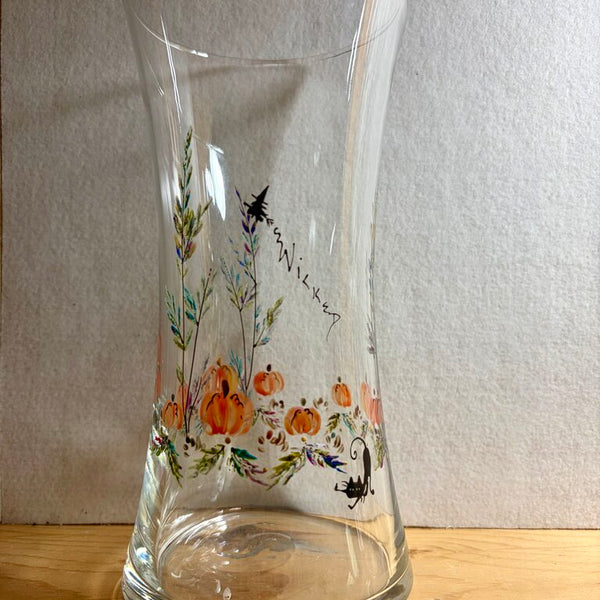 Pumpkin witch vase