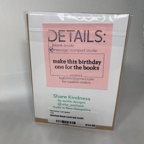 Stitched Book Card