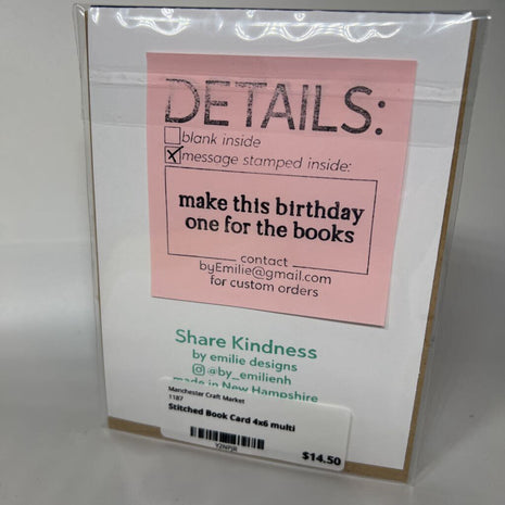 Stitched Book Card