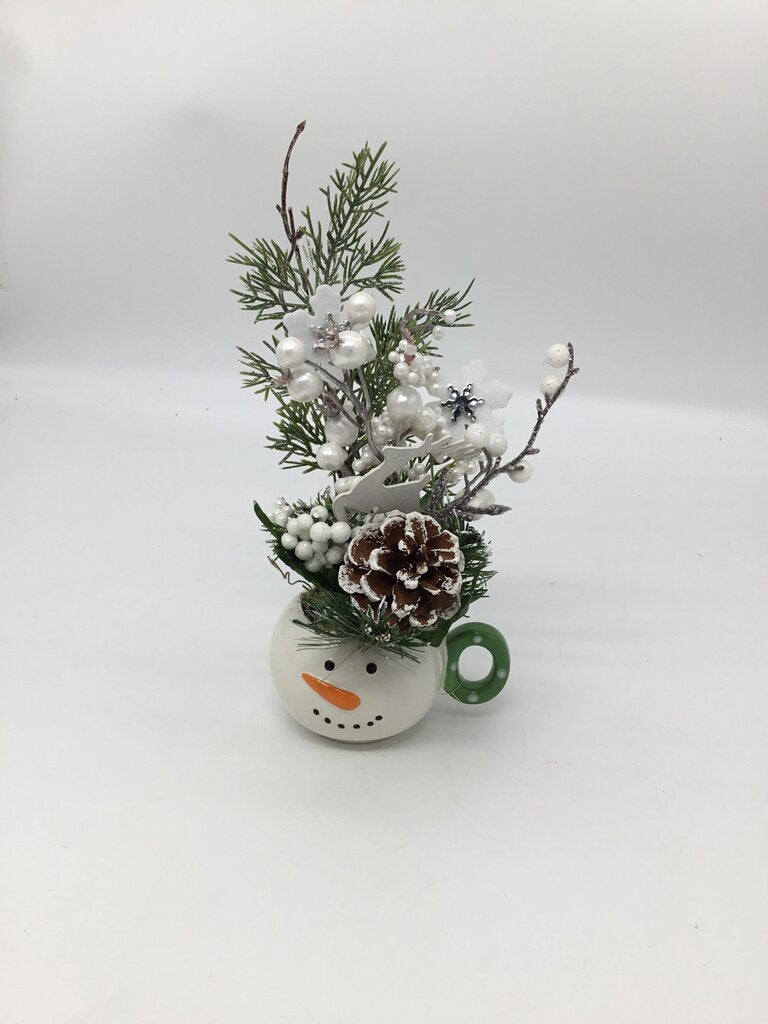 Snowman Cup with Reindeer