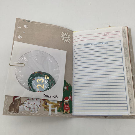 Happy Pawlidays handmade December Daily journal
