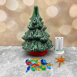 *PRE-ORDER: Vintage Light Up Tree Green Mini - Battery Operated - view 2