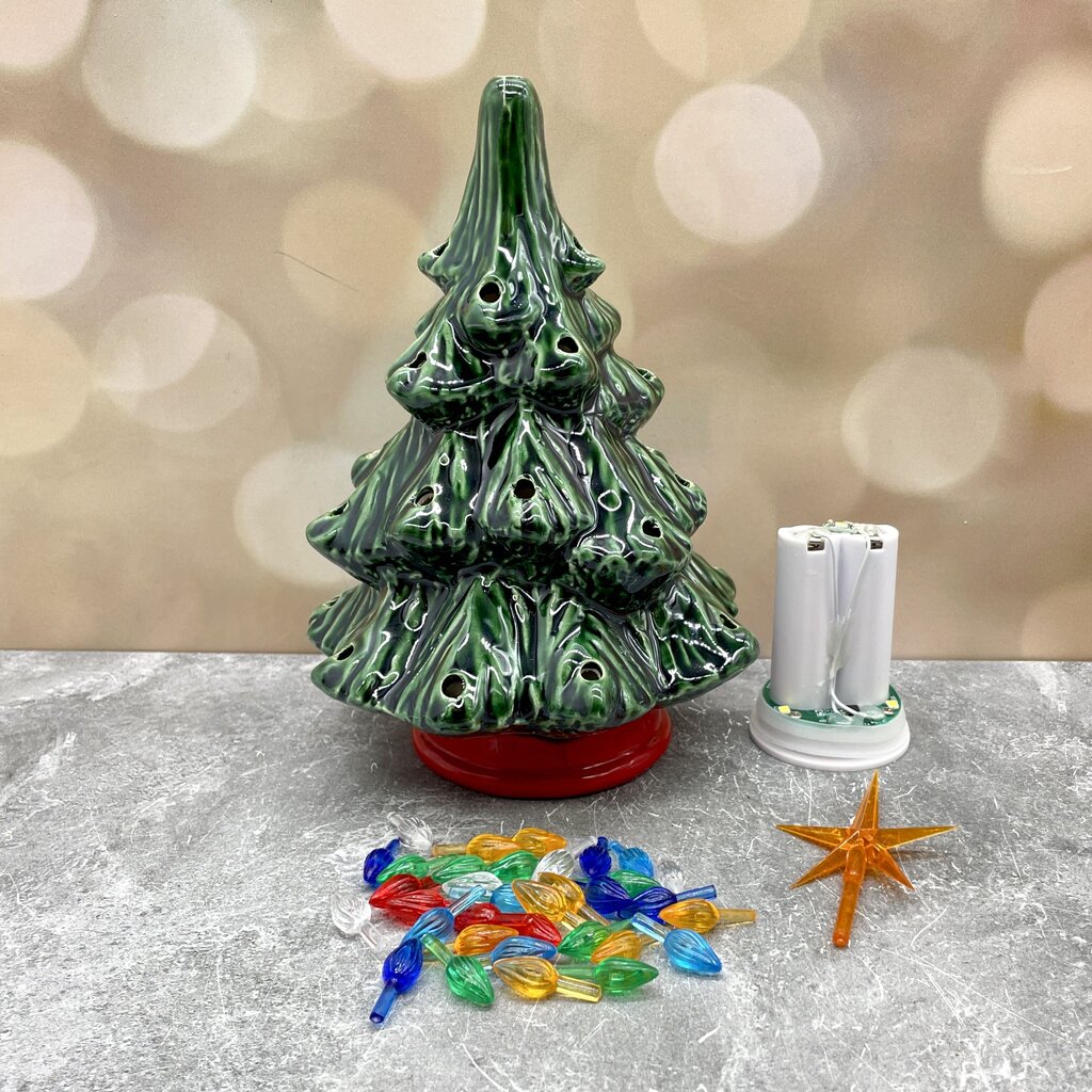 *PRE-ORDER: Vintage Light Up Tree Green Mini - Battery Operated