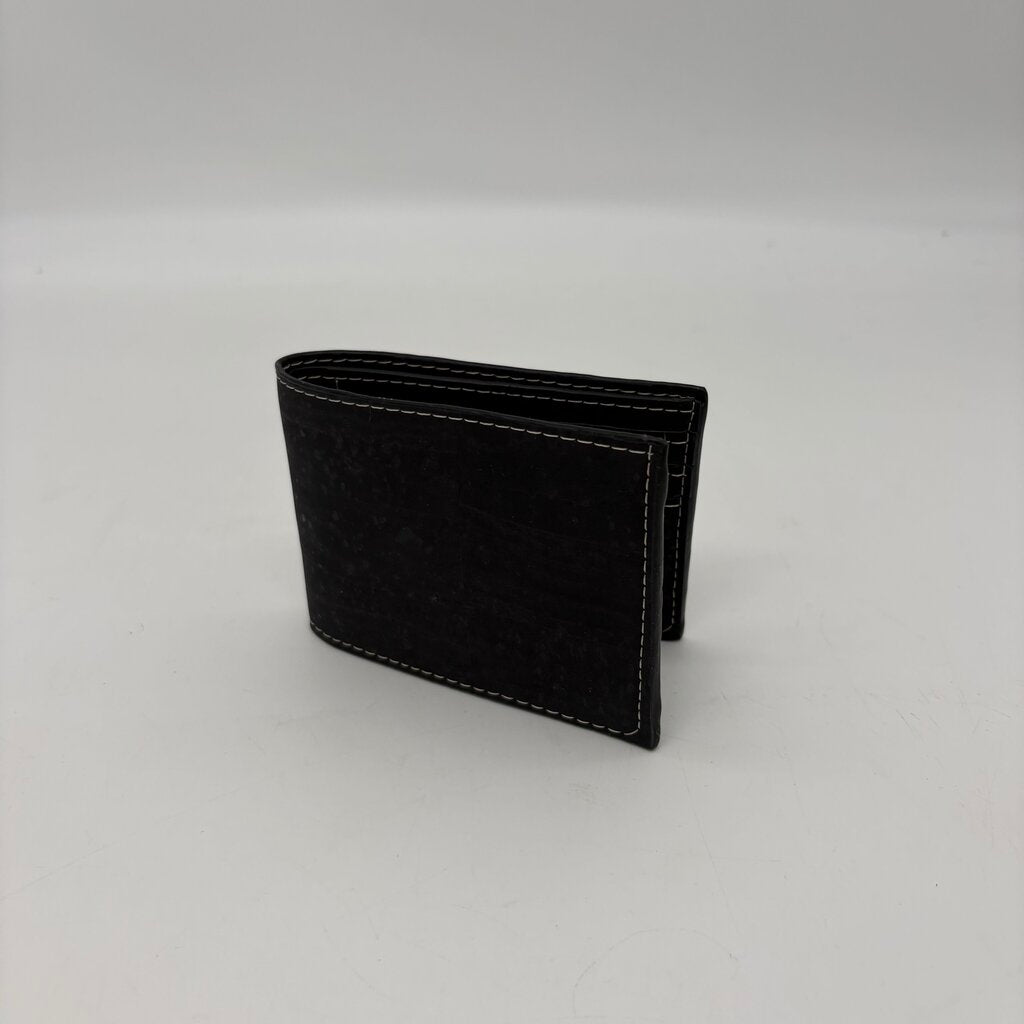 Classic Cork Bifold Wallet- Black