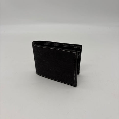 Classic Cork Bifold Wallet- Black