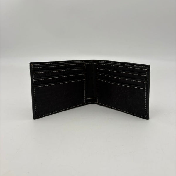 Classic Cork Bifold Wallet- Black