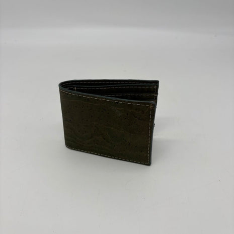 Classic Cork Bifold Wallet- Hunter Green