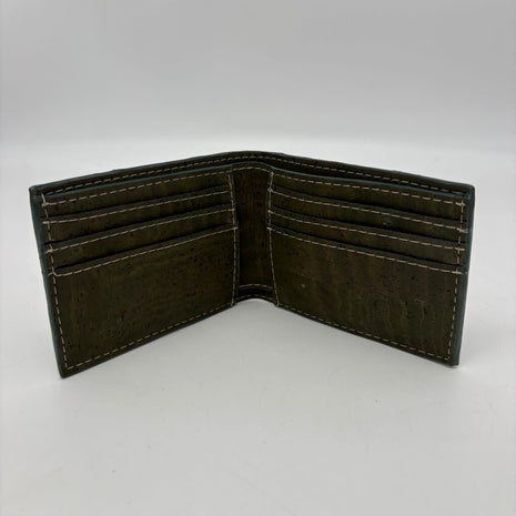 Classic Cork Bifold Wallet- Hunter Green