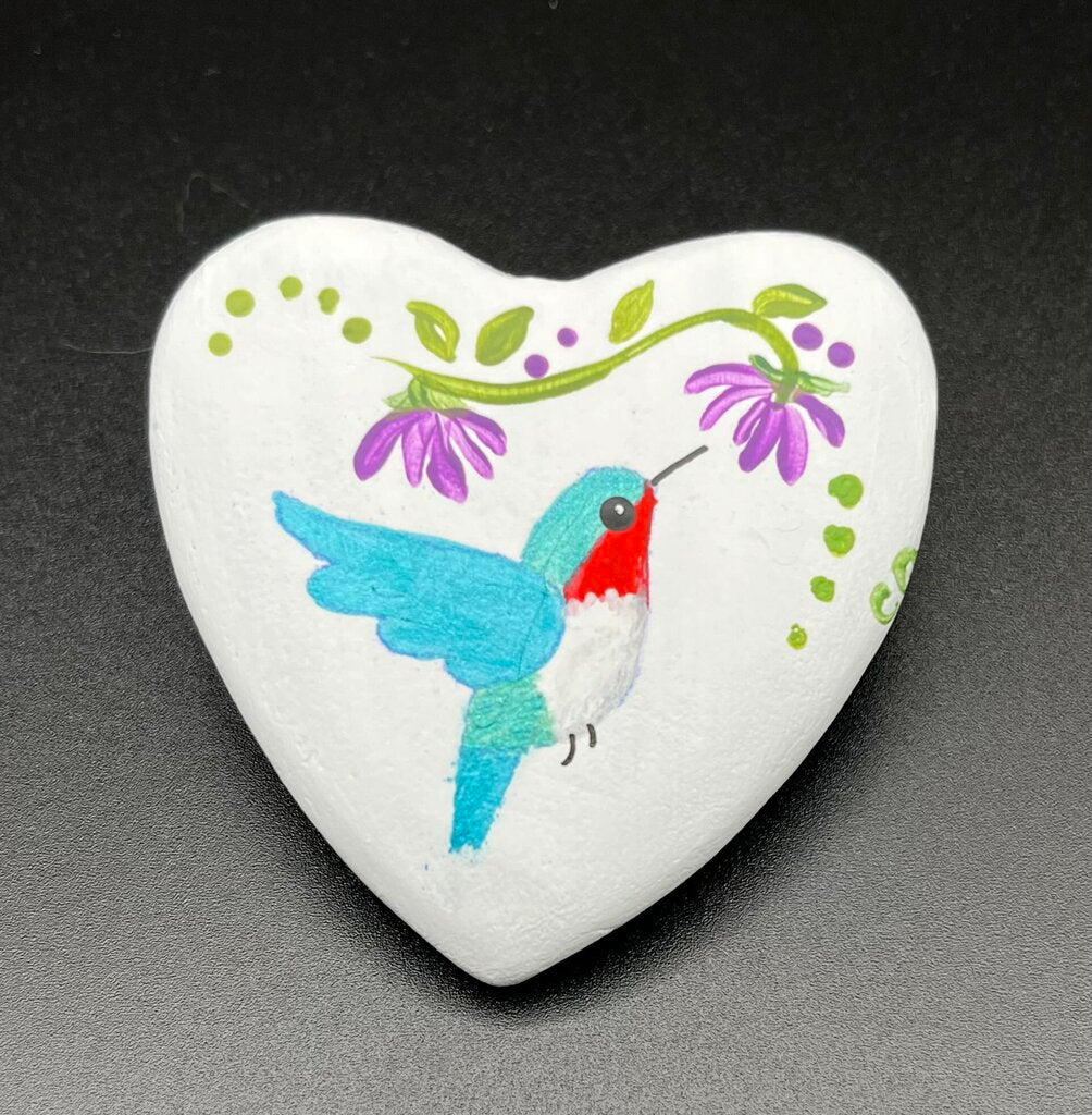 Heart rock white w/hummer