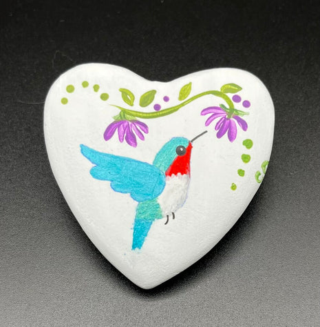 Heart rock white w/hummer