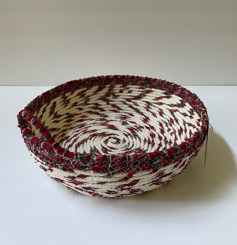 Christmas Spiral Rope Basket