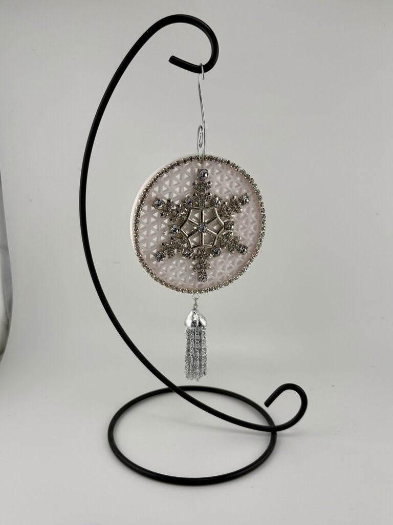 3 IN ORNAMENT WHITE SNOWFLAKE
