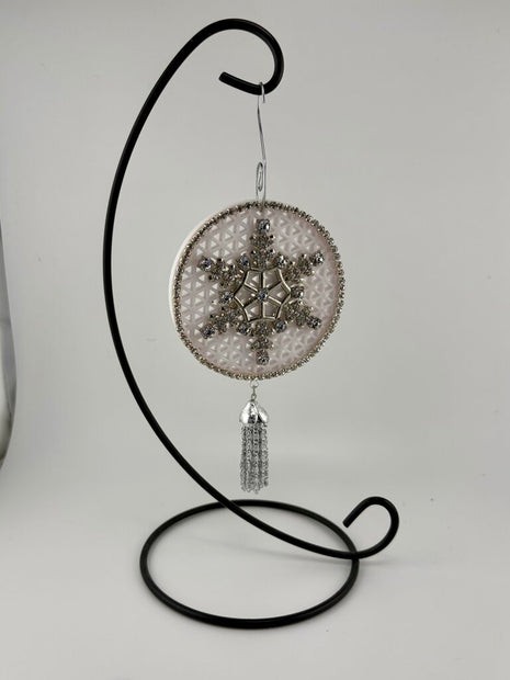 3 IN ORNAMENT WHITE SNOWFLAKE