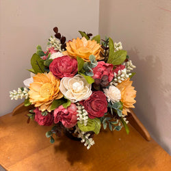 Happy Fall Y'all Mug filled with Sola Wood Flowers - view 1