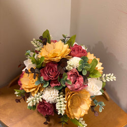 Happy Fall Y'all Mug filled with Sola Wood Flowers - view 4
