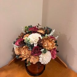 Lantern filled with Sola Wood Flowers - view 1