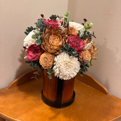 Lantern filled with Sola Wood Flowers - view 3