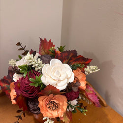 Pumpkin Mug filled with Sola Wood Flowers - view 1
