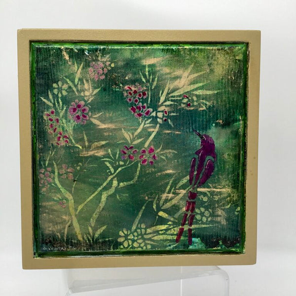 8x8 ShelfSitter-AsianBird & Flowers