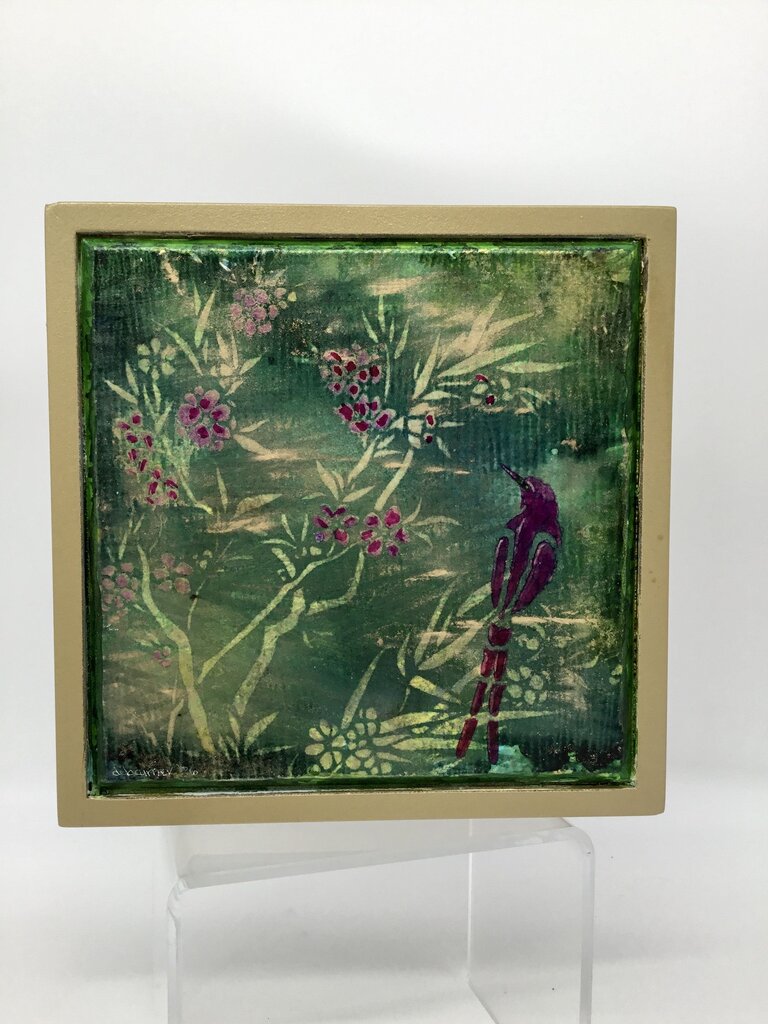 8x8 ShelfSitter-AsianBird & Flowers