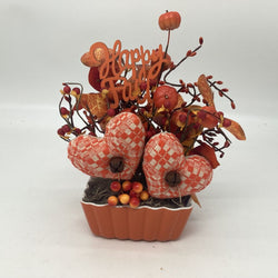 Fall Orange Hearts Floral - view 2
