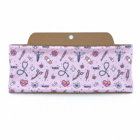 Pink Nurse Soft Stretch Twist Knot Headband | CrystalxClear Collection
