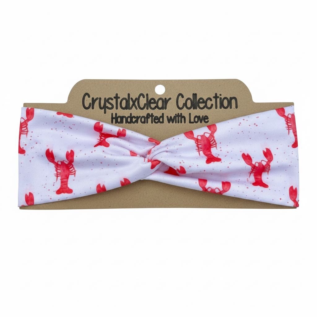 You're My Lobster Soft Stretch Twist Knot Headband | CrystalxClear Collection