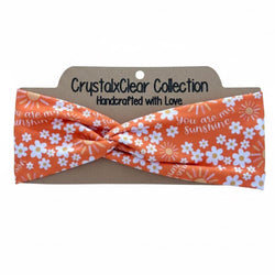 You Are My Sunshine Soft Stretch Twist Knot Headband | CrystalxClear Collection - view 1