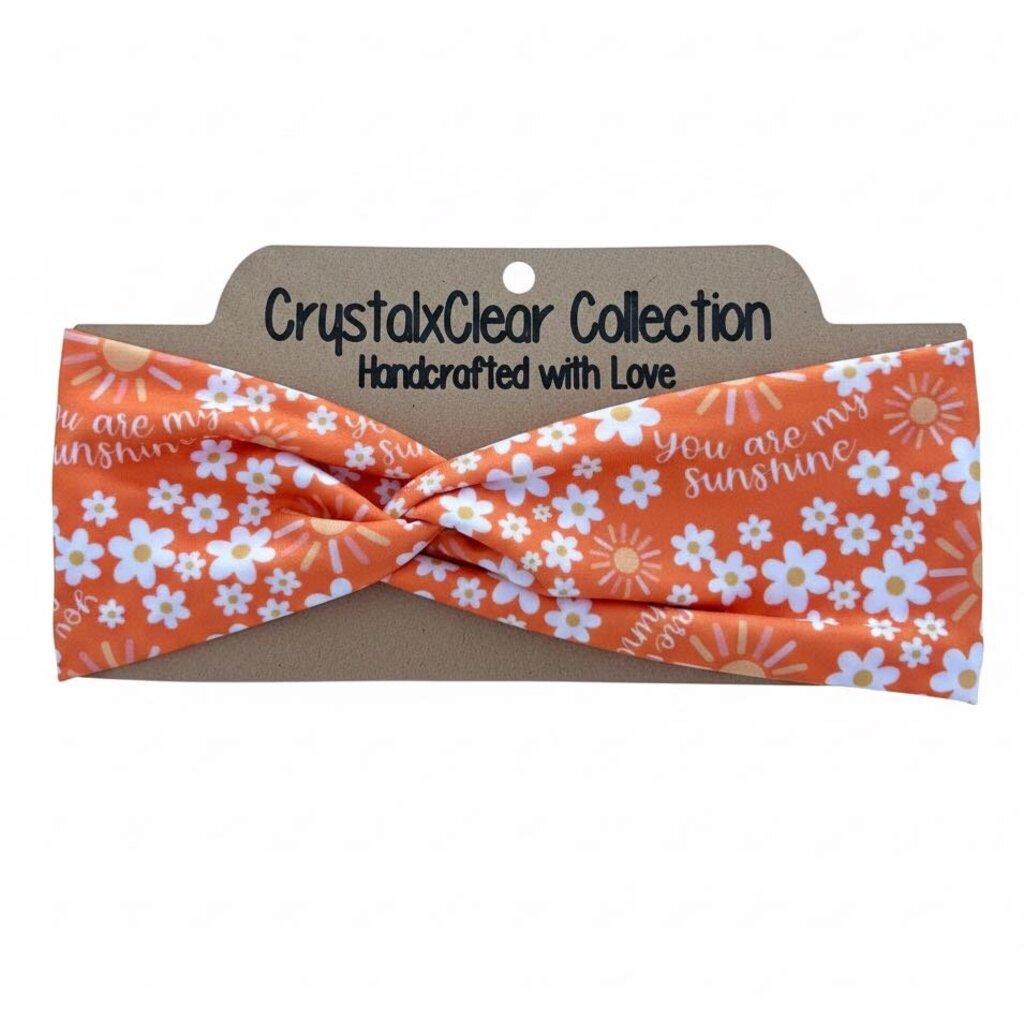 You Are My Sunshine Soft Stretch Twist Knot Headband | CrystalxClear Collection