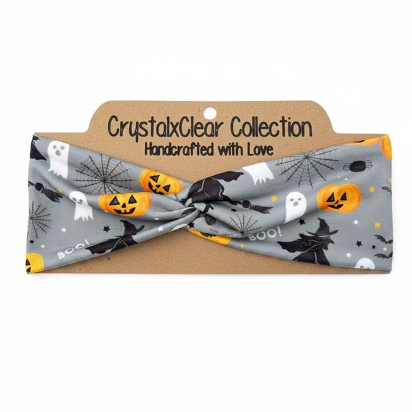 Halloween Festivities Soft Stretch Twist Knot Headband | CrystalxClear Collection