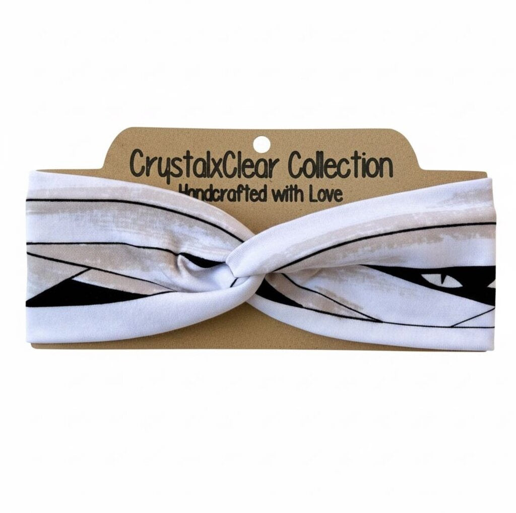 Glow in the Dark Eyes Soft Stretch Twist Knot Headband | CrystalxClear Collection