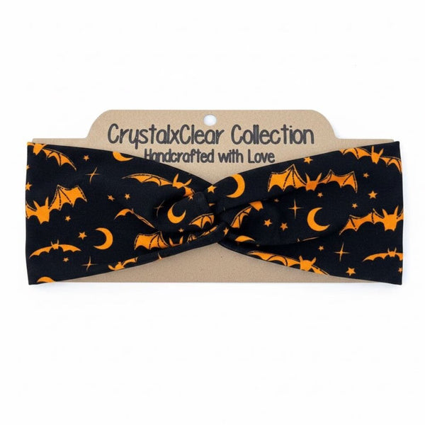Bats Halloween Soft Stretch Twist Knot Headband | CrystalxClear Collection