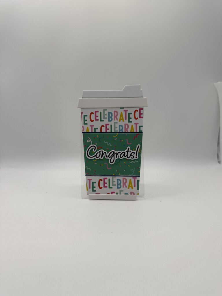 Coffee Cup Gift Card Holder - Congrats! (Celebrate)
